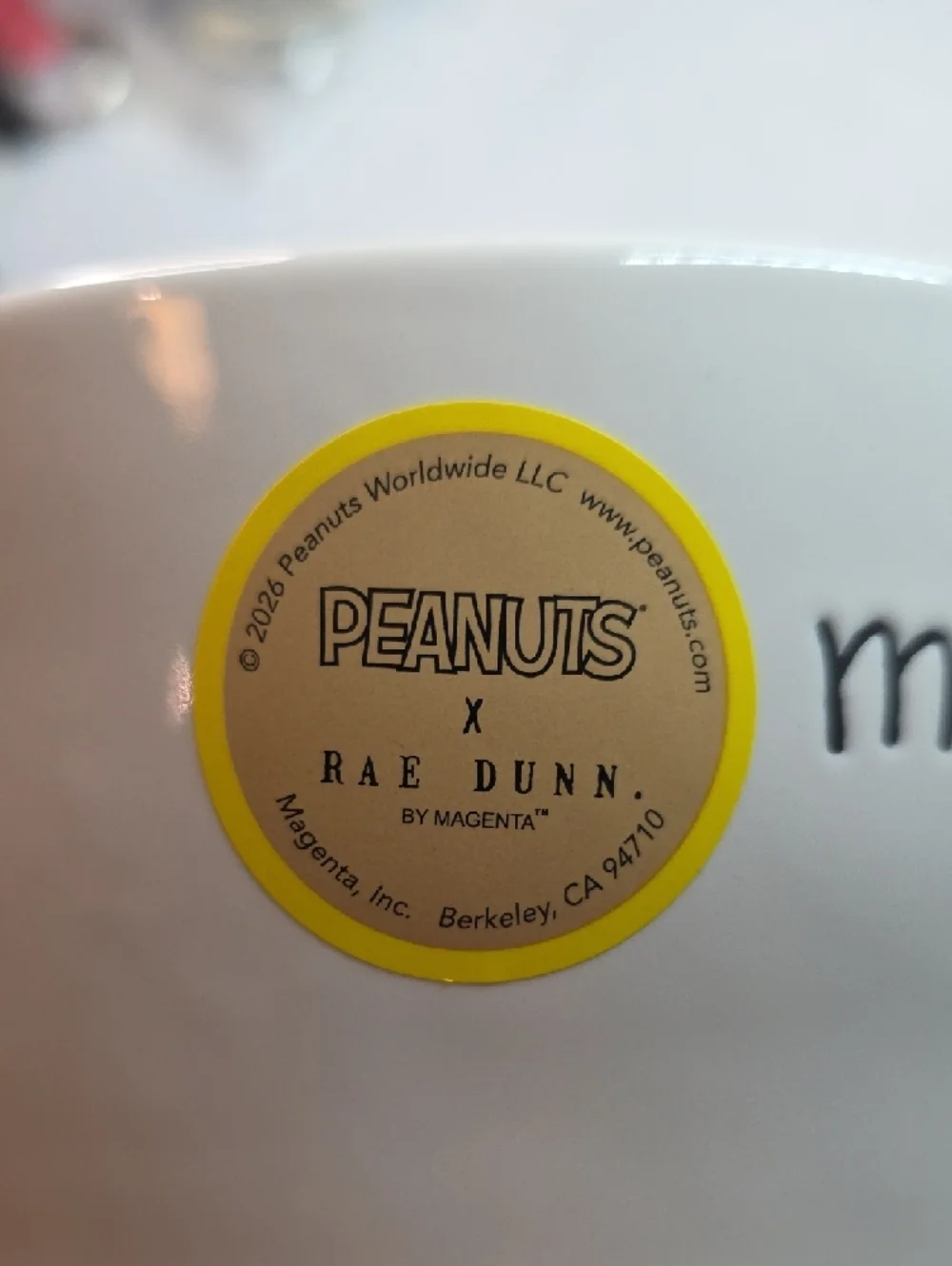 Rae Dunn x Peanuts Pet Food Or Water Bowl